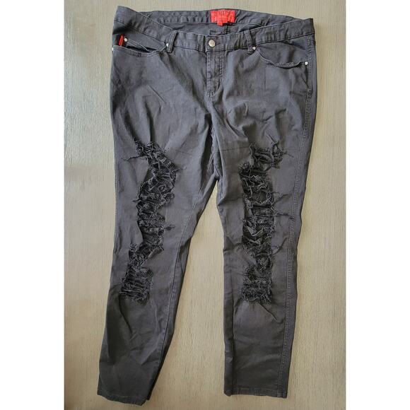 Tripp nyc Denim - Y2K Tripp NYC Black Distressed Skinny Jeans